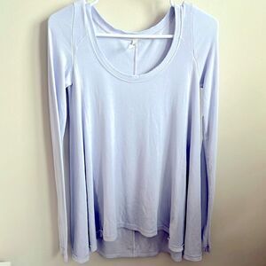 Free People January Ribbed Long-Sleeve Flowy Shirt